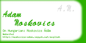 adam moskovics business card