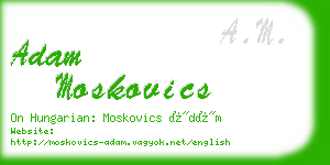 adam moskovics business card